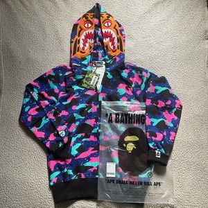 NWT Bape x Kid Cudi Tiger Full Zip Hoodie size L